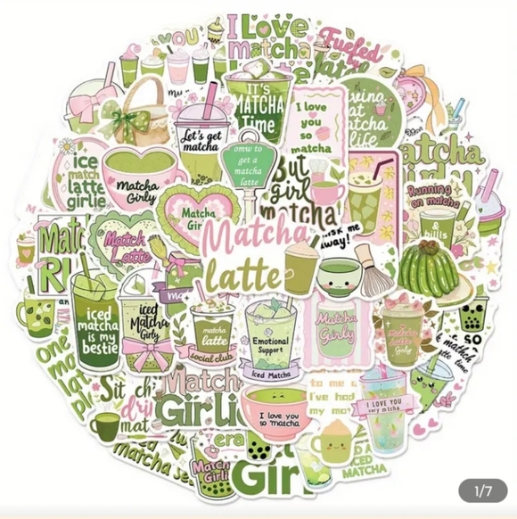Cute Matcha Sticker Set - Picture 1 of 1